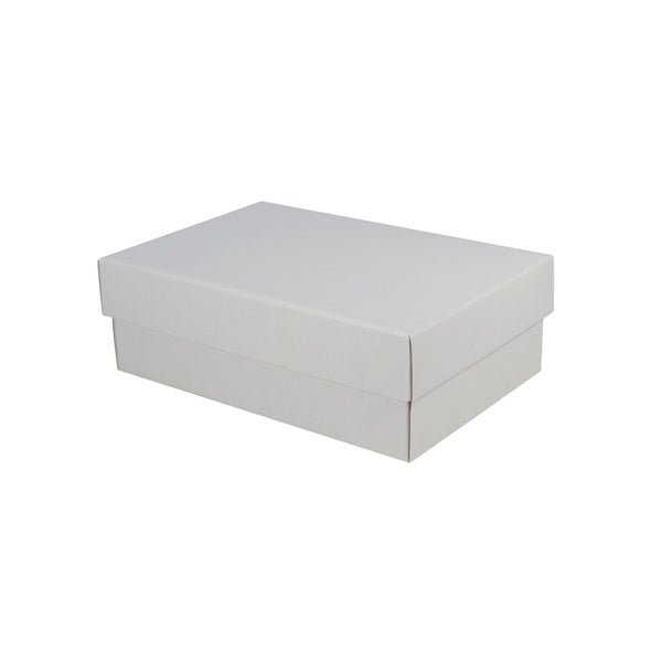 Two Piece Cardboard Shoe Box - 100mm High (Base & Lid) - PackQueen