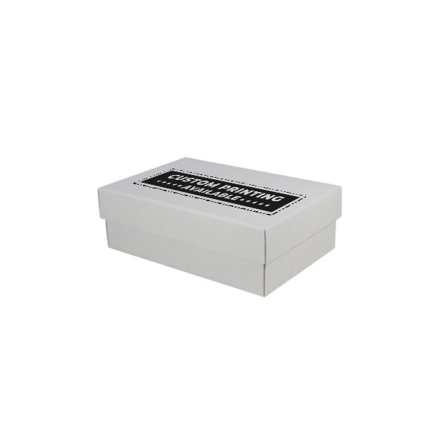 Two Piece Cardboard Shoe Box - 100mm High (Base & Lid) - PackQueen
