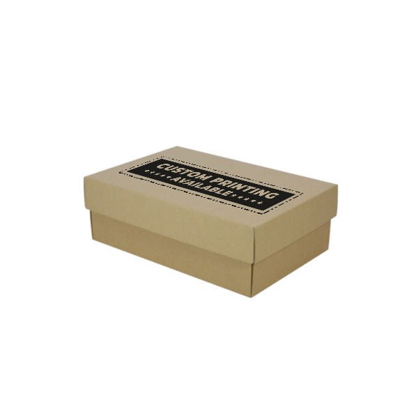 Two Piece Cardboard Shoe Box - 100mm High (Base & Lid) - PackQueen