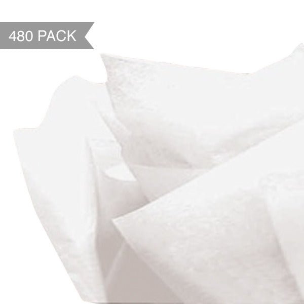 White Tissue Paper - 500 x 750mm Acid Free (Bulk 480 Sheets) - PackQueen
