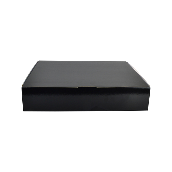 One Piece Cardboard Box 16872 [12 Donut & Cake] - Premium Gloss Black (White Inside) (MTO)