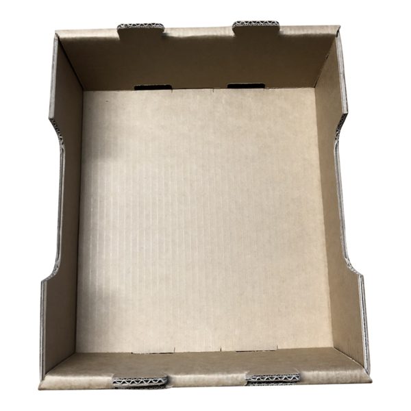 SAMPLE - Small Heavy Duty Stackable Cardboard Catering and Storage Tray (One Piece Self Locking) - Kraft Brown