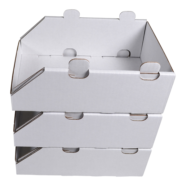 Mini Stackable Storage & Bin Box 29990 - Kraft White (MTO) E Flute