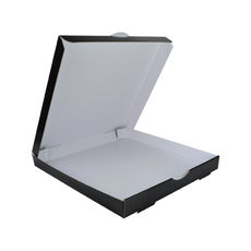 Premium One Piece Pizza Box 15 Inch - Premium Matt Black (White Inside) (MTO)