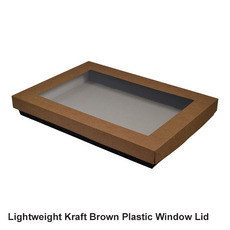 50mm High Medium Rectangle Catering Tray - Gloss Black with optional clear lid (Lid purchased separately) (MTO)