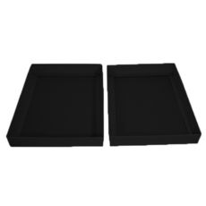 A3 Two Piece Cardboard Gift Box (Base & Lid) - 50mm High - Kraft Black (MTO)