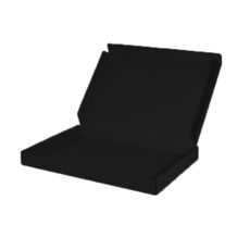 A4 Oversized One Piece Gift Box - Kraft Black (Double Sided Black) (MTO)