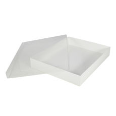 Slim Line A4 Gift Box with Clear Lid - Gloss White Paperboard (285gsm) (Base & Clear Lid)