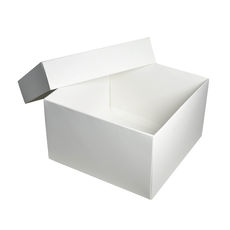 SAMPLE - Square Large Gift Box - Smooth White Paperboard (285gsm) (Base & Lid)