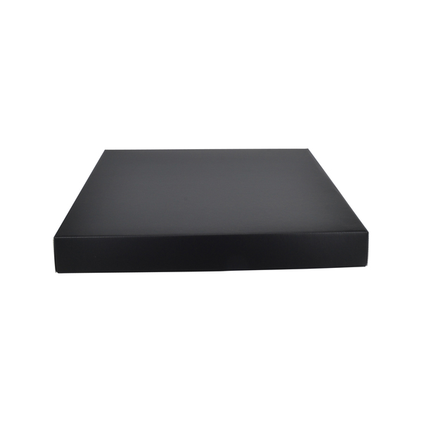 Two Piece Square Cardboard Gift Box Base & Lid - Premium Matt Black (White Inside) (MTO)
