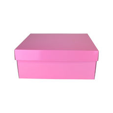 Two Piece Rectangle Boot Cardboard Gift Box (Base & Lid) - Premium Matt Baby Pink (White Inside) (MTO)