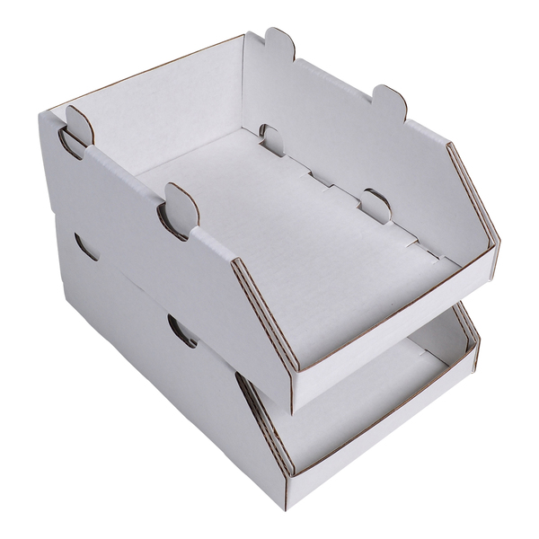Mini Stackable Storage & Bin Box 29990 - Kraft White (MTO) E Flute