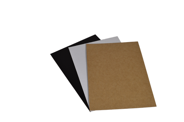 A4 Cardboard Sheet (210mm x 297mm x 1.5mm) - Kraft Black