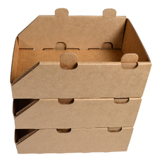 Mini Stackable Storage & Bin Box 29990 - Kraft Brown E Flute