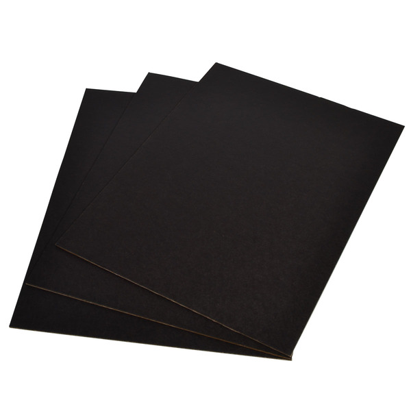A5 Cardboard Sheet (148mm x 210mm x 1.5mm) - Kraft Black
