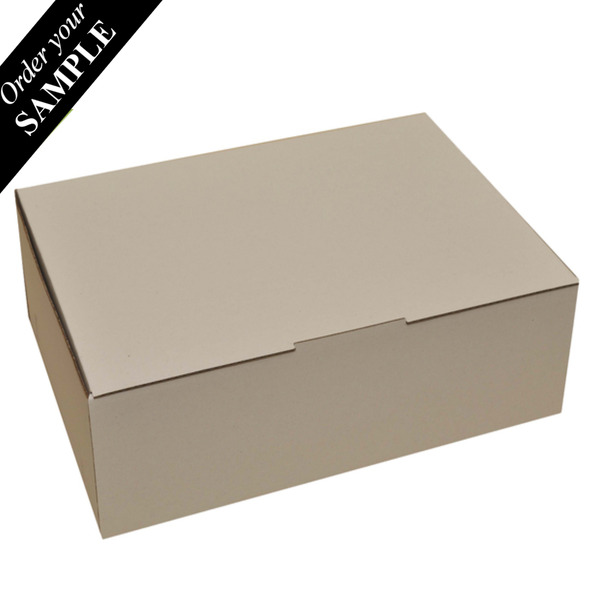 SAMPLE - B Flute - Large Postage Box - Kraft White  (BXP4)