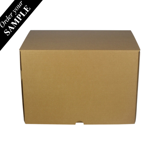 SAMPLE - B Flute - One Piece Mailing Gift Box 6056 - Kraft Brown