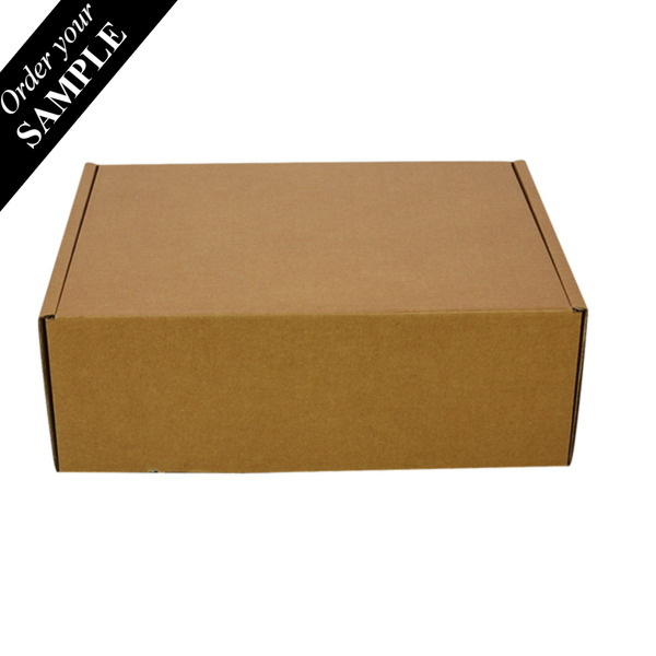 SAMPLE - B Flute - One Piece Postage & Mailing Box 8349 with Divider Insert - Kraft Brown