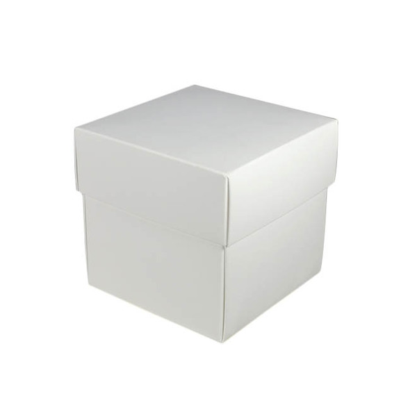 Small Square Gift Box - Smooth White Paperboard (285gsm) (Base & Lid)
