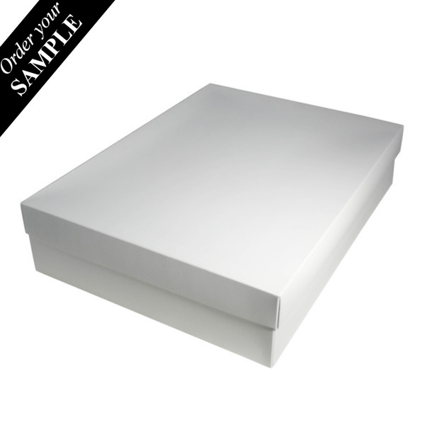 SAMPLE - Slim Line Shirt Gift Box - Smooth White Paperboard (285gsm) (Base & Lid)