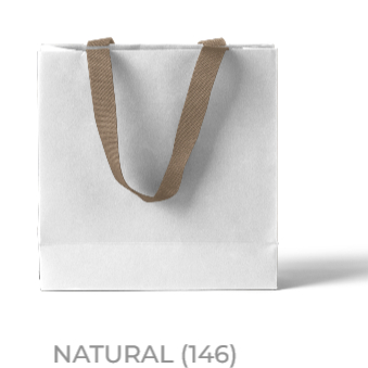 Gift bag with natural colour cotton handle