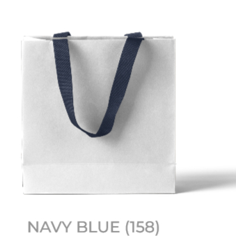 Gift bag with navy blue cotton handle