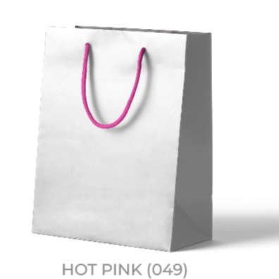 Gift bag with hot pink rope handle