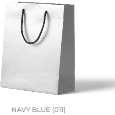 Gift bag with navy blue rope handle