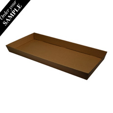 SAMPLE - Brown Catering Tray - Large 50mm High with optional lid (Lid Sold Separately)