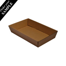 SAMPLE - Brown Catering Tray - Small 50mm High with optional lid 