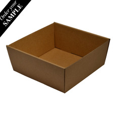 SAMPLE - Imported Medium Brown Square Catering Tray [80mm High] with optional lid (Sold Separately) 