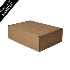 SAMPLE - E Flute - One Piece Postage & Mailing Box 10465 - Kraft Brown