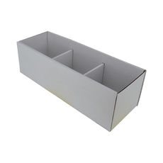 Pick Bin Box - 17978 - Kraft White (One Piece Self Locking Cardboard Storage Box) (White Inside)