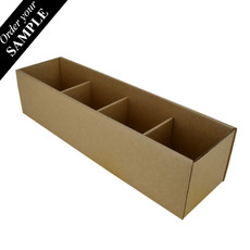 SAMPLE - B Flute - Pick Bin Box & Part Box 17979 (One Piece Self Locking Cardboard Storage Box) - Kraft Brown