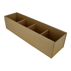 Pick Bin Box - 17979 Kraft Brown (One Piece Self Locking Cardboard Storage Box) (Brown Inside)