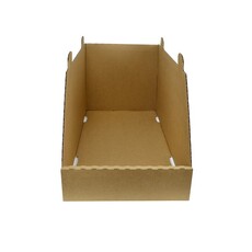 Stackable Storage & Bin Box - 18031 Kraft Brown (One Piece Self Locking Cardboard Storage Box) (Brown Inside)