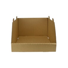 Stackable Storage & Bin Box - 18032 Kraft Brown (One Piece Self Locking Cardboard Storage Box) (Brown Inside)