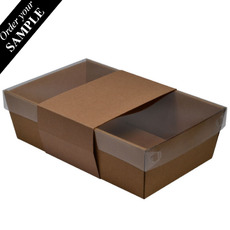 SAMPLE - Brown Sleeve for Catering Tray (SLEEVE ONLY) - Medium (suitable for 700-21162, 700-21163, 270-BCTL50, 270-BCTM50) - Paperboard 
