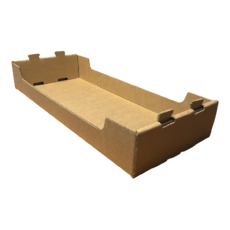NEW Heavy Duty Medium Stackable Catering and Storage Tray Kraft Brown (One Piece Self Locking Cardboard Storage Box)