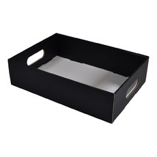 Large Gourmet Hamper Display Tray with Hand Holds 25164 (Optional Outer Display Box Available) - Matt Black (MTO)