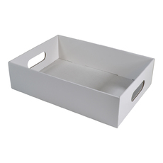 Large Gourmet Hamper Display Tray with Hand Holds 25164 (Optional Outer Display Box Available) - Matt White (MTO)