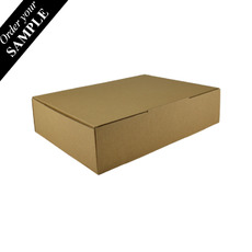SAMPLE - E Flute - One Piece Mailing Gift Box 27027 - Kraft Brown