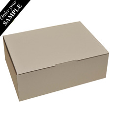 SAMPLE - B Flute - Large Postage Box - Kraft White  (BXP4)