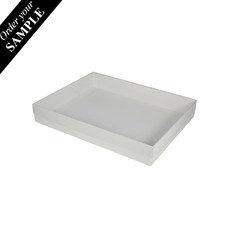 SAMPLE - Slim Line A5 Gift Box with Clear Lid - Smooth White Paperboard (28gsm) (Base and Clear Lid)