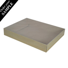 SAMPLE - Slim Line A4 Gift Box with Clear Lid - Recycled Brown Paperboard (285gsm) (Base & Clear Lid)