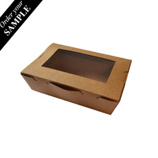 SAMPLE - Large Lunch Boxes with Window - Brown (PQ15)