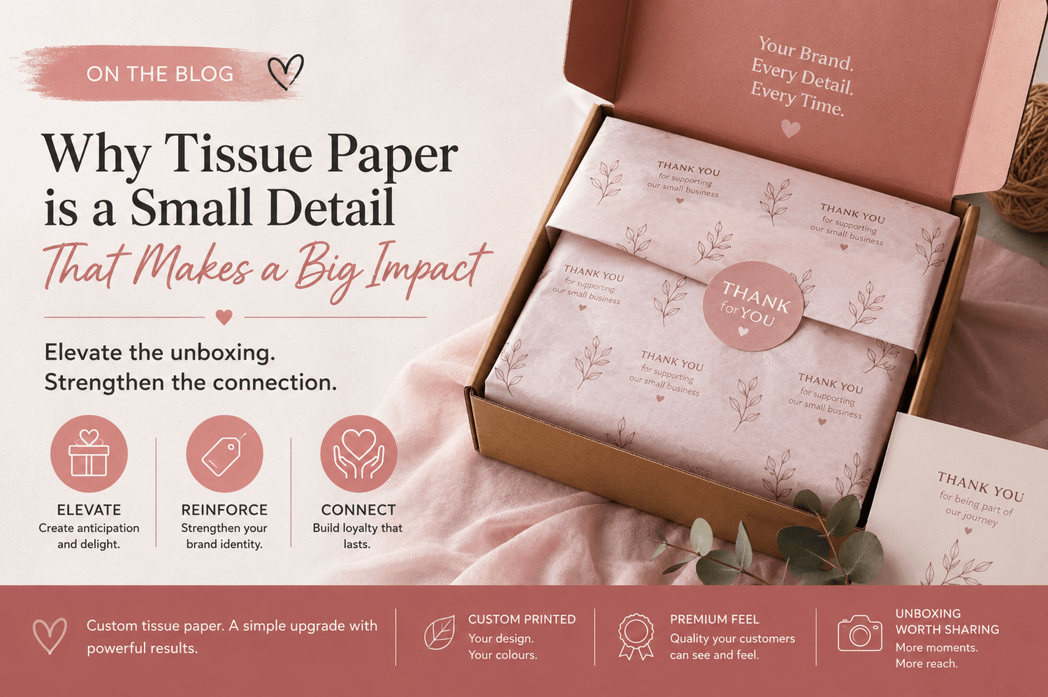 7 Ways Custom Printed Tissue Paper Packaging Elevates the Customer Experience - PackQueen