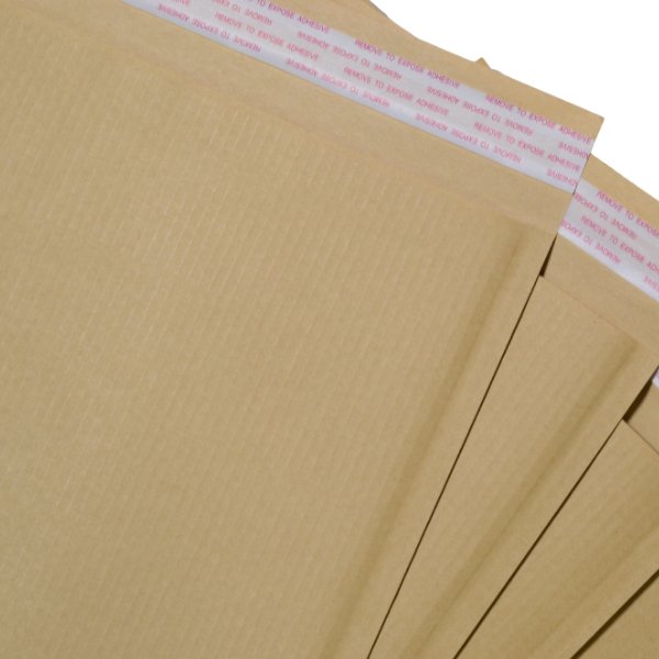 220 x 150mm - Kraft Brown Corrugated Padded Mailer with Peal & Seal Closure [100% Recyclable] - PackQueen