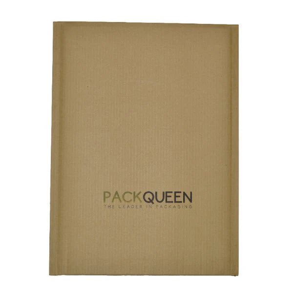 380 x 265mm - Kraft Brown Corrugated Padded Mailer with Peal & Seal Closure [100% Recyclable] - PackQueen