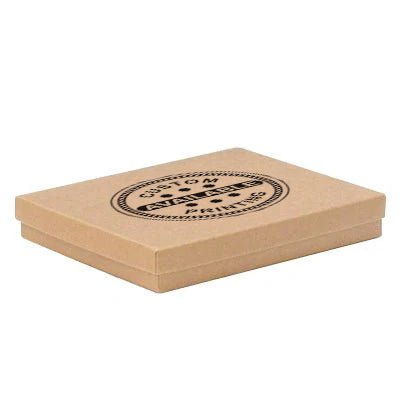 50 PACK - Cotton Fill Rigid Box Large - Kraft Brown - PackQueen